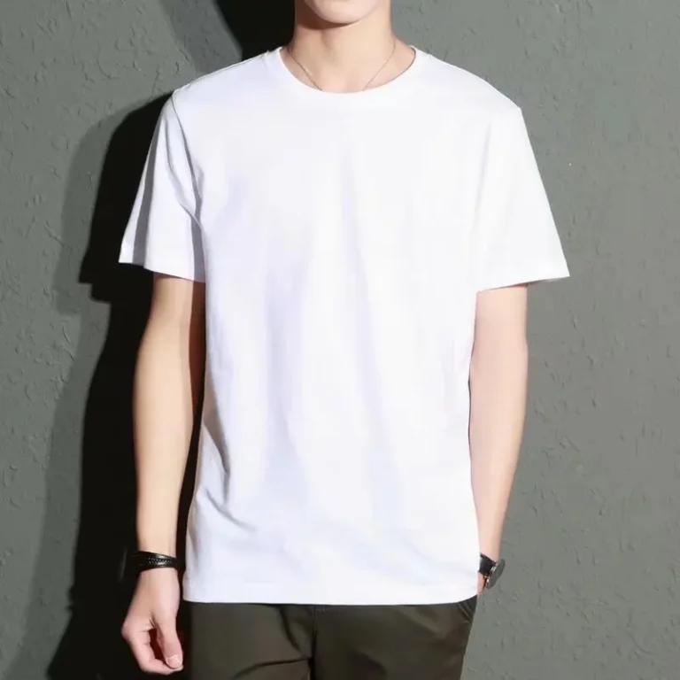 Loose-Short-Sleeved-T-Shirt-Mens-Summer-Trend-Loose-White-Versatile-Half-Sleeved-Top