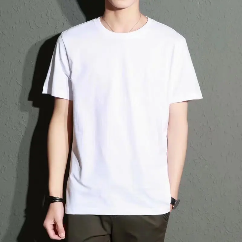 Loose-Short-Sleeved-T-Shirt-Mens-Summer-Trend-Loose-White-Versatile-Half-Sleeved-Top