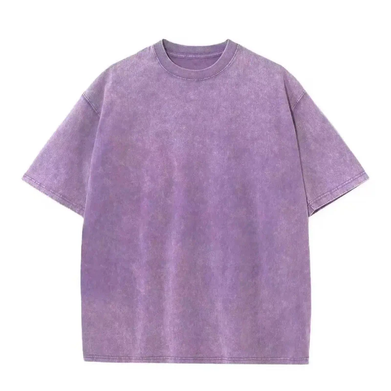 Loose-and-Casual-Short-sleeved-Breathable-T-shirt-100-Pure-Cotton-Material-Customizable-in-Various-Styles