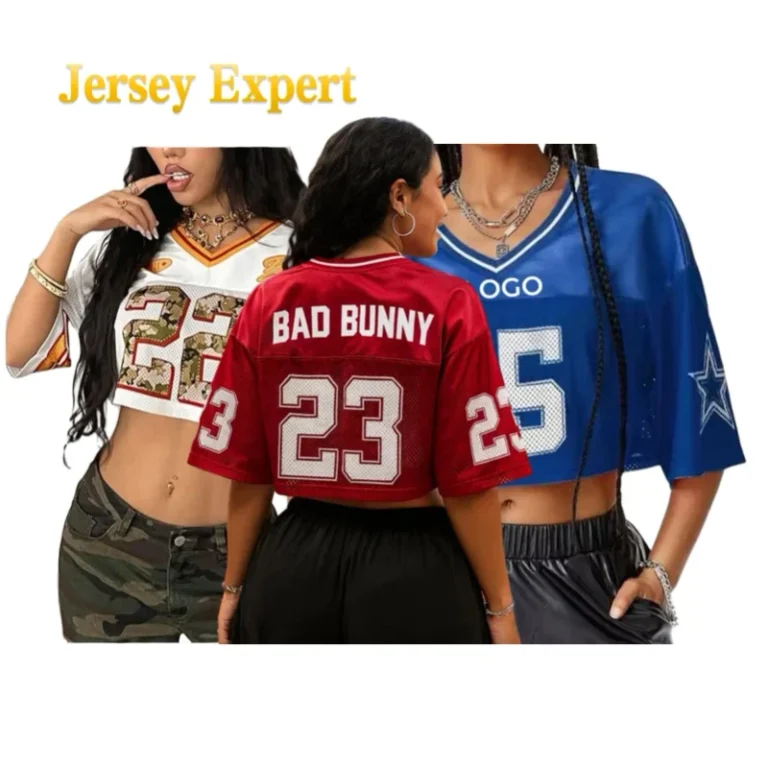 Low-MOQ-Custom-Logo-Jersey-Streetwear-Women-Summer-Short-Sleeve-Breathable-Cropped-Football-Jersey-Ladies-Oversized-Crop-Top