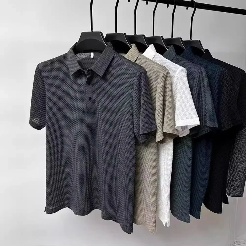 M-4XL-Tennis-Shirt-Summer-New-Collar-T-shirt-Short-Sleeved-Business-Casual-Polo-Shirt