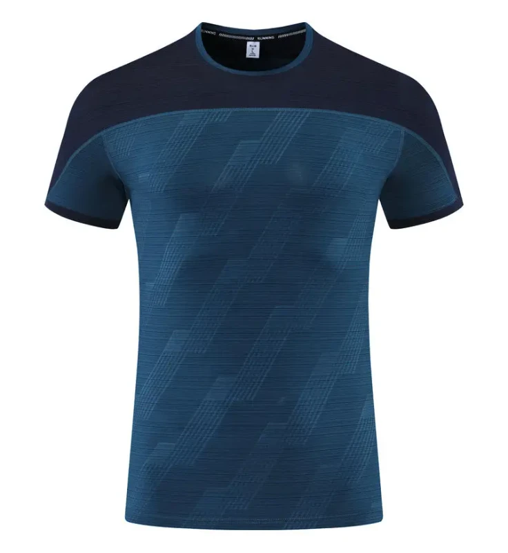 MEN-QUICK-DRY-GYM-T-SHIRTS-SPORT-STYLE-POLYESTER-SPANDEX-FABRIC-SHORT