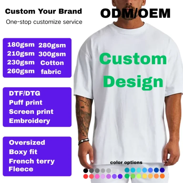 Manufacturer-Clothing-Custom-Color-Weight-Material-Cotton-Logo-T-Shirt-Print-3D-Embossed-Puff-Embroidery-Oversized-Boxy-T-shirt-1