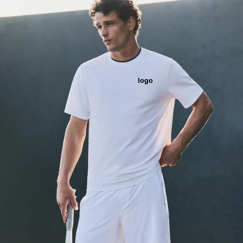Manufacturer-Moisture-Wicking-Stretch-Knit-Breathable-Quick-Dry-Blank-Comfort-Fitness-Training-Gym-T-Shirts-Tops-Custom-Logo