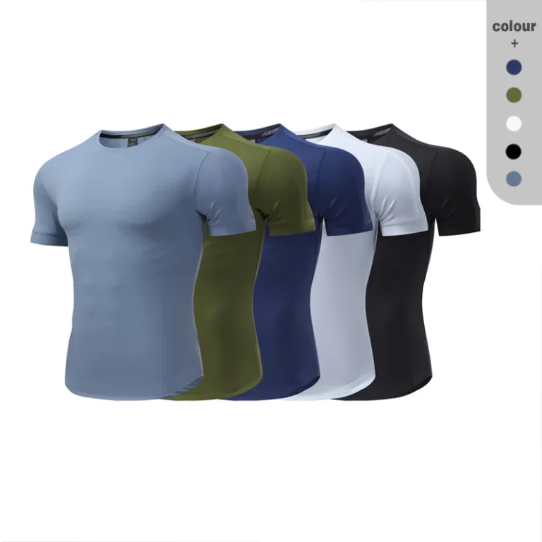 Manufacturer-OEM-Custom-Logo-High-Quality-Performance-Mens-Solid-Knitted-Quick-Dry-Breathable-T-Shirt-Sweat