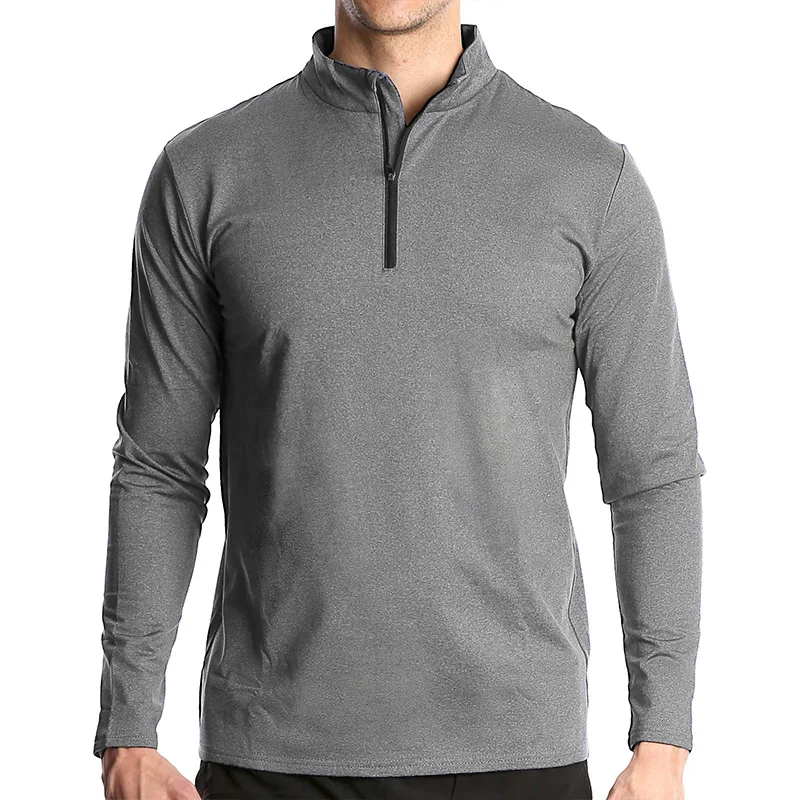 Manufacturer-Polyester-Quick-Dry-Running-Workout-Fitness-Gym-Custom-Sports-Zipper-Long-Sleeve-T-Shirts