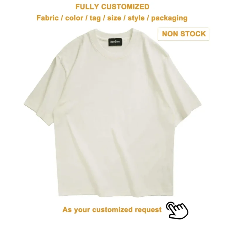 Manufacturer-Streetwear-Premium-220-Gsm-Heavy-Polyester-Cotton-Plain-T-Shirt-Custom-Logo-Printed-T-shirts-Men-T-Shirts-Factory