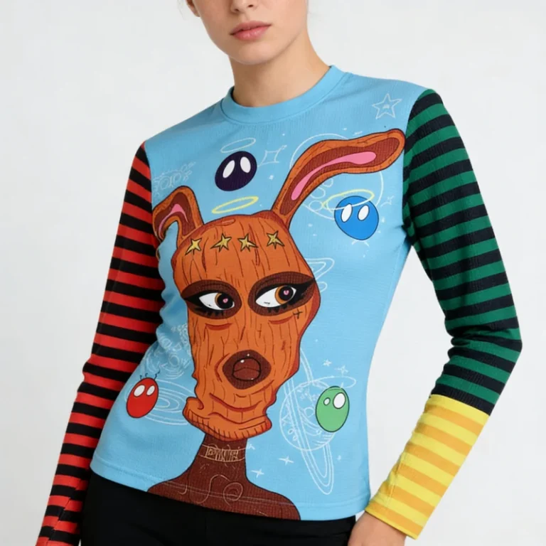 Manufacturers-Custom-Spring-and-Autumn-New-Styles-Waffle-Fashion-High-Quality-240-Grams-Long-sleeved-T-shirt