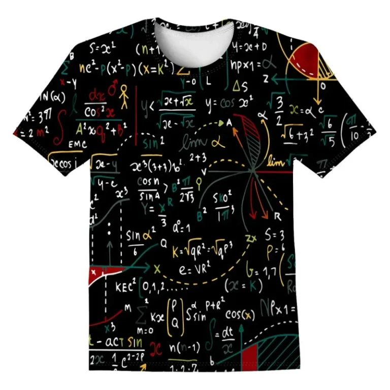 Mathematical-Knowledge-Boys-Girls-3D-Graphic-Shirts-3-16-Years-Cool-Crewneck-T-Shirts-Unisex-Short-Sleeve-Top-Tees