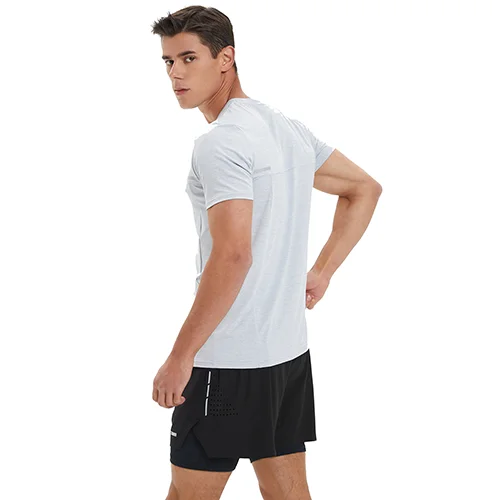 Men-Blank-Mens-Casual-T-Shirts-Polyester-Sport-Tee-Shirt-Tops-Gym-Plain-Leisure-T-Shirts