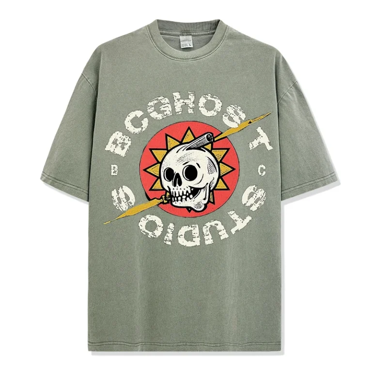 Men-Graphic-T-Shirts-Custom-DTG-Print-Hiphop-Streetwear-100-Cotton-Woven