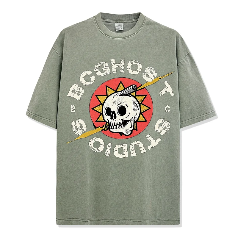 Men-Graphic-T-Shirts-Custom-DTG-Print-Hiphop-Streetwear-100-Cotton-Woven