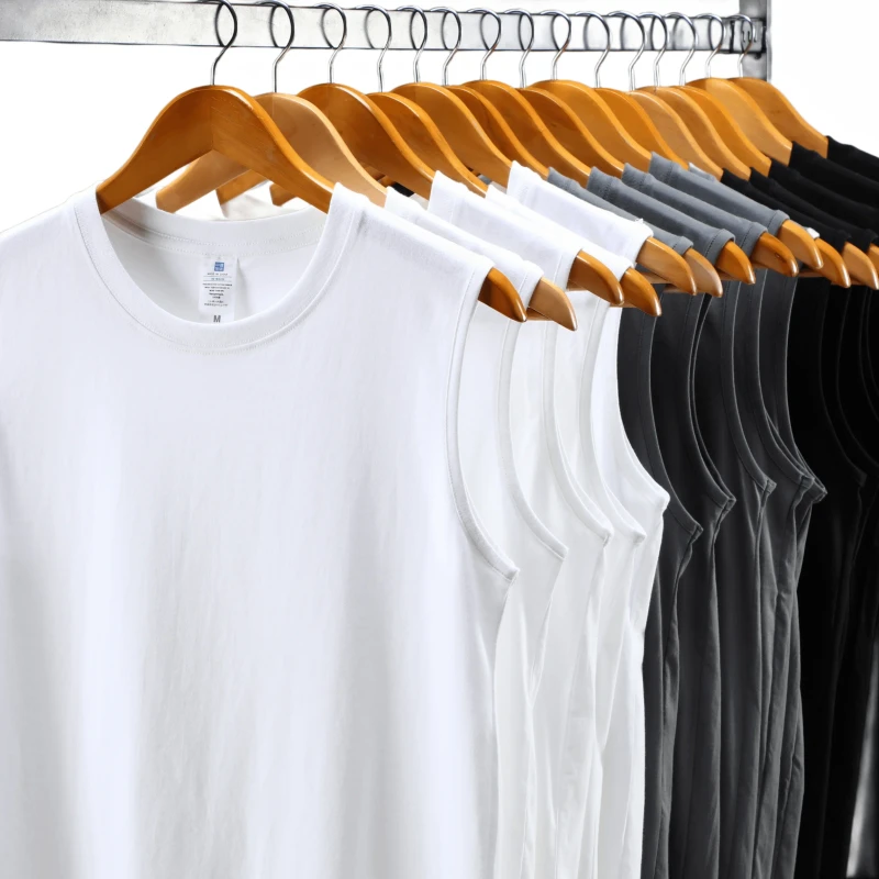 Men-Gym-Fitness-Muscle-Shirts-Tee-230g-Heavyweight-Tank-Singlet-Homme-En-Coton-T-shirts-Mens-Tank-Top-Undershirt-for-Men