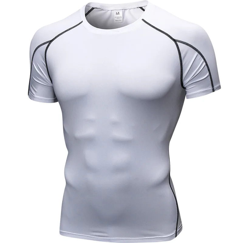 Men-Gym-Seamless-Sportswear-Apparel-Clothing-Running-Compression-Breathable-Fitness-T-Shirts
