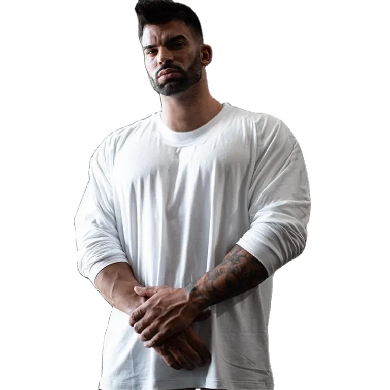 Men-Plain-Cotton-Long-Sleeve-T-shirt-Oversized-Tee-Custom-Printing-Tshirt-Blank-T-Shirt