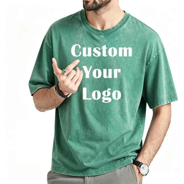 Men-Plus-Size-Crew-Neck-T-shirt-230G-100-Pure-Cotton-Snow-Washed-Solid-Color-Short-Sleeve-Custom-Casual-To