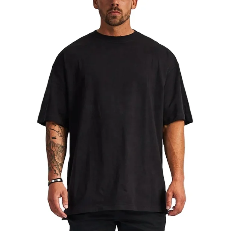 Men-Short-Sleeve-O-neck-200gsm-Cotton-T-shirt-Solid-Color-Simple-Loose-Casual-Mens-Pullover-Tops-T-shirt
