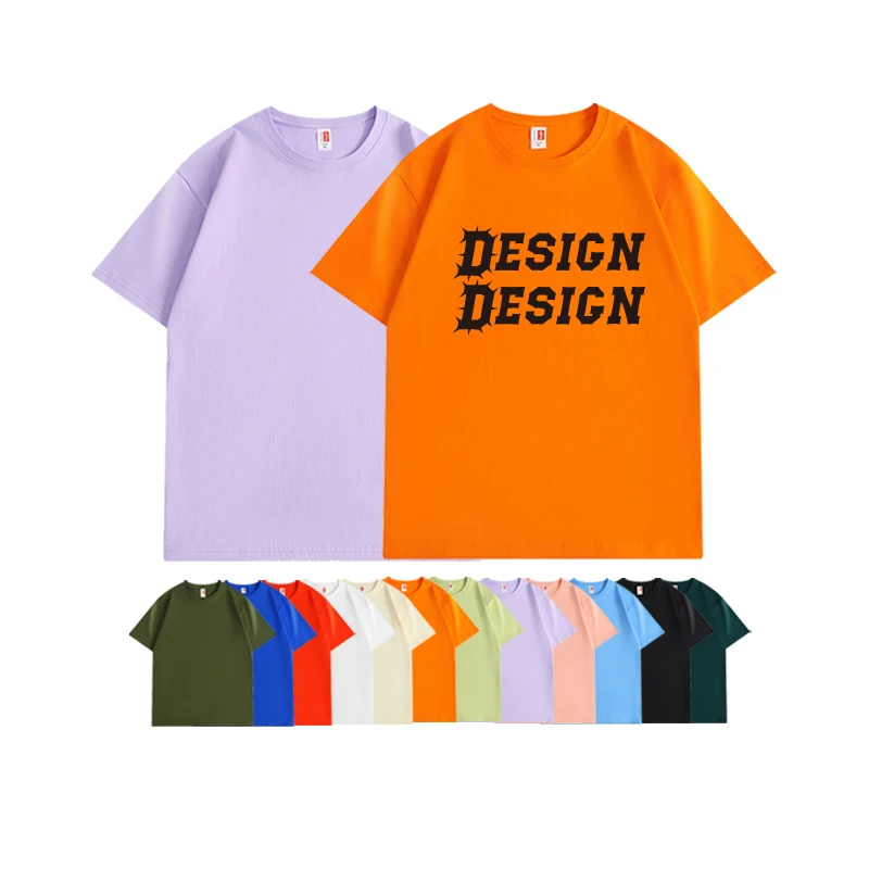 Men-Short-Sleeve-O-neck-220gms-Cotton-T-shirt-Solid-Color-Simple-Loose-Casual-Tops-Tees-Simple-Mens-T-shirt