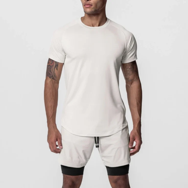 Men-Sports-Shirt-Short-Sleeve-Plain-Running-Gym-Workout-Top-Training-Quick-Dry-Tshirt