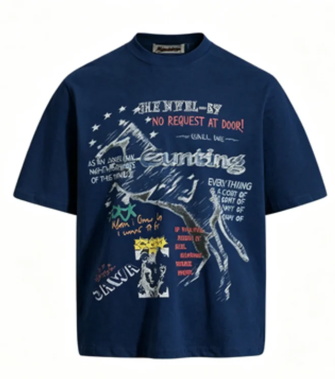 Men-Y2K-Block-T-Shirt-Contrast-Flame-Stripe-Panel-Short-Sleeve-Tee-Hip-Hop-Streetwear-Oversized-Casual-Crew-Neck-Tops-1