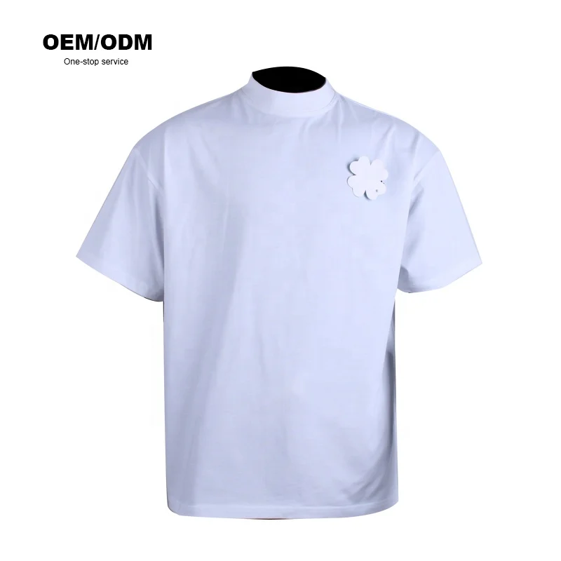 Mens-100-Cotton-Knitted-Graphic-T-Shirts-Heavy-Weight-Oversized-Puff-Screen-Print-Logo-Quality-1