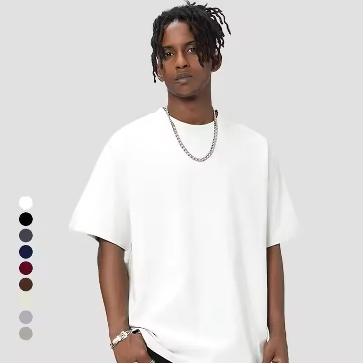 Mens-100-Cotton-Oversized-Heavyweight-Drop-Shoulder-T-Shirt-Custom-Logo-Design-300-GSM-Blank-T-Shirts