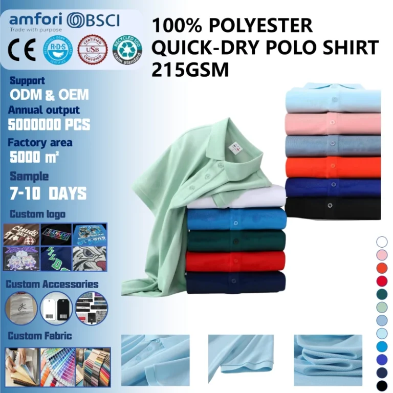 Mens-100-Polyester-Polo-Shirts-215gsm-Womens-Breathable-Plain-Golf-Polo-T-shirts-Custom-Logo