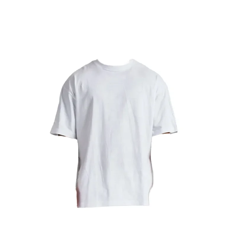 Mens-200gms-Cotton-Simple-Loose-Casual-Tops-Short-Sleeve-O-Neck-T-Shirt-Solid-Color-Breathable-Knitted-Front-Anti-Shrink-Blank