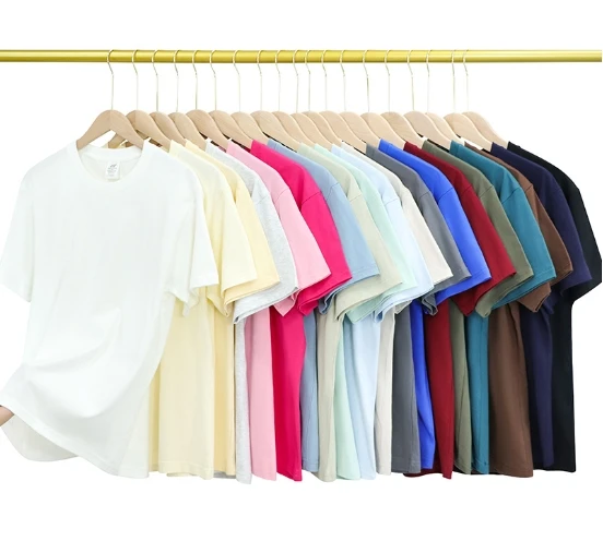 Mens-230g-Cotton-Short-Sleeved-T-shirt-Fashionable-and-Loose-Short-Sleeve-Shirt