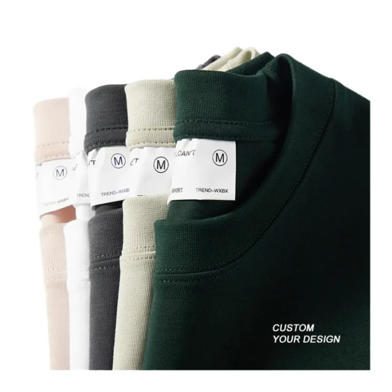 Mens-230g-Cotton-T-shirt-Loose-Drop-Shoulder-Customizable-Design-Logo