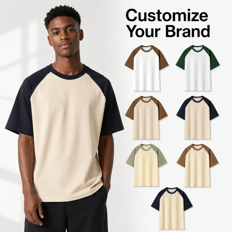 Mens-280-Gsm-Heavyweight-T-Shirts-Custom-Logo-Printing-Premium-Casual-Bulk-Low-MOQ-Factory-Direct-Manufacturer