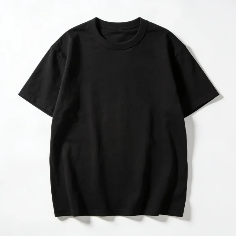 Mens-Black-Crew-Neck-T-Shirt-Classic-Plain-Design-Casual-Everyday-Wear
