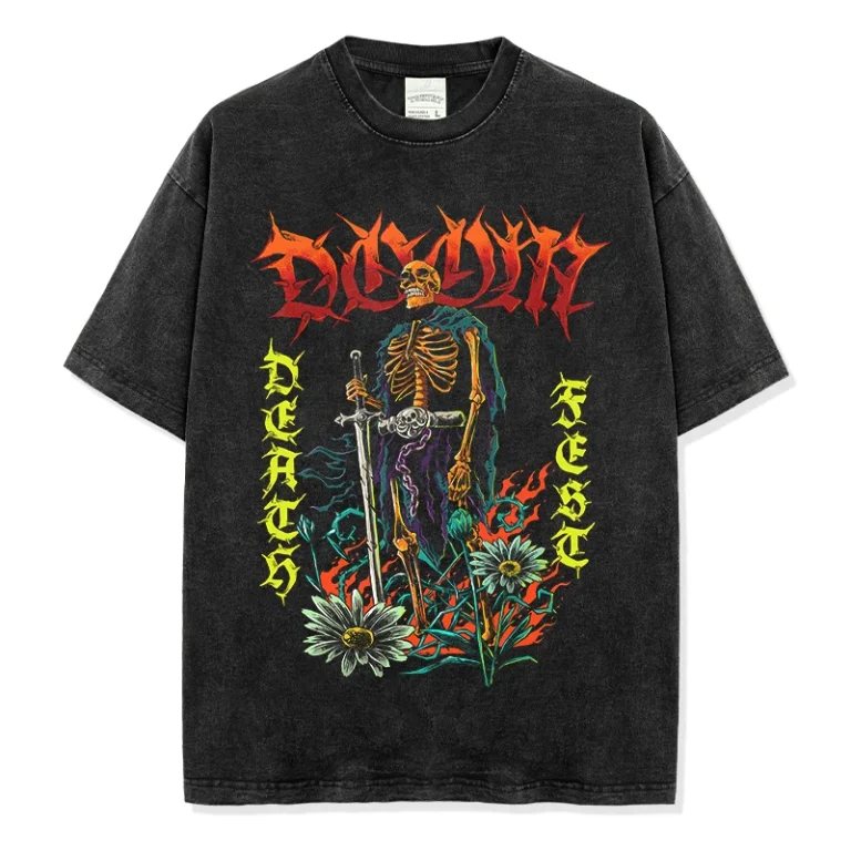 Mens-Casual-Graphic-T-Shirts-Street-Style-100-Cotton-Digital-Printing-Woven-Anti-Pilling-Loose-Fit