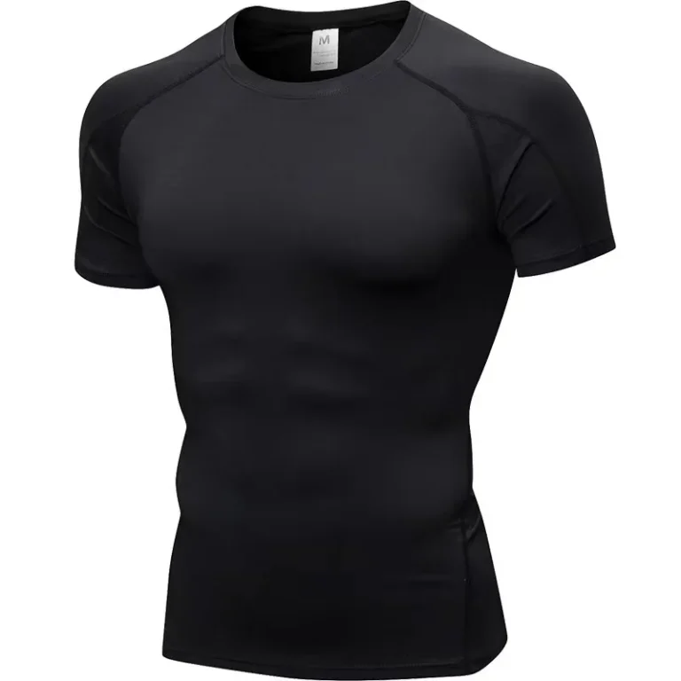 Mens-Casual-Gym-Compression-Workout-T-Shirt-Quick-Dry-Jersey-Slim-Fit-Short-Sleeve-for-Running-Fitness-Training-Blank