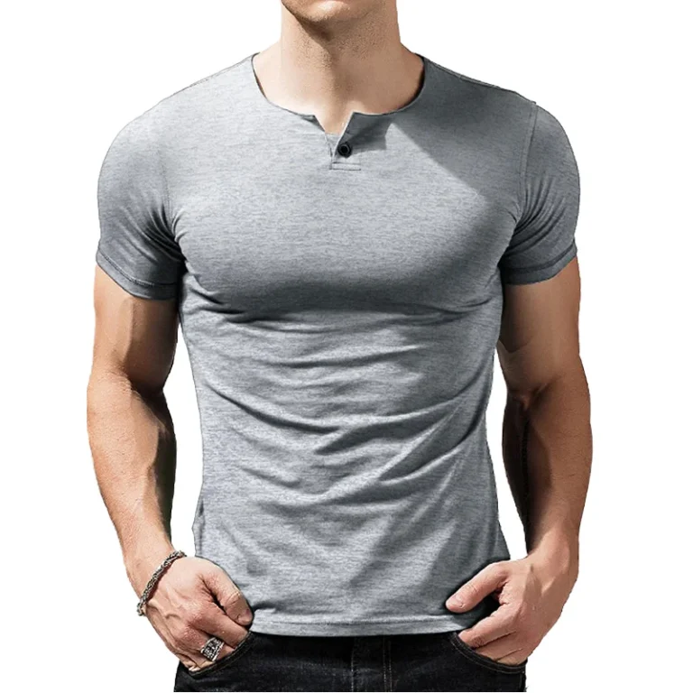 Mens-Casual-Short-Sleeved-Summer-T-Shirt-Jersey-Anti-Pilling-180-Grams-Solid-Cross-Border-Plus-Size
