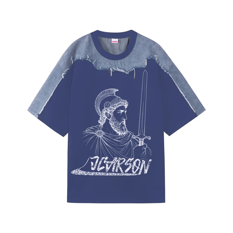 Mens-Casual-Streetwear-Graphic-T-Shirt-240-Grams-Heavyweight-Cotton-Regular-Fit-Silk-Screen-Printing-Available