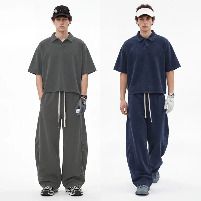 Mens-Clothing-Stylish-Men-Outfit-Boxy-T-shirt-Sweatpants-Two-Piece-Set-Summer-Mens-Casual-Pants-Sets-Acid-Wash