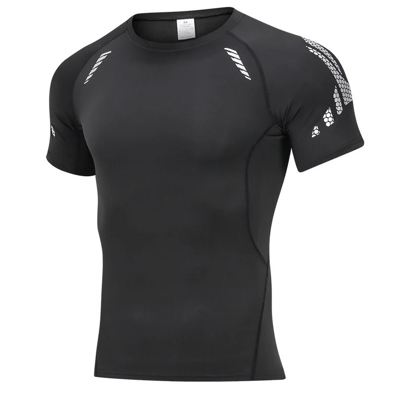 Mens-Compression-Short-Sleeve-T-Shirt-Quick-Dry-Breathable-Athletic-Workout-Gym-Fitness-Running-Sports-Top