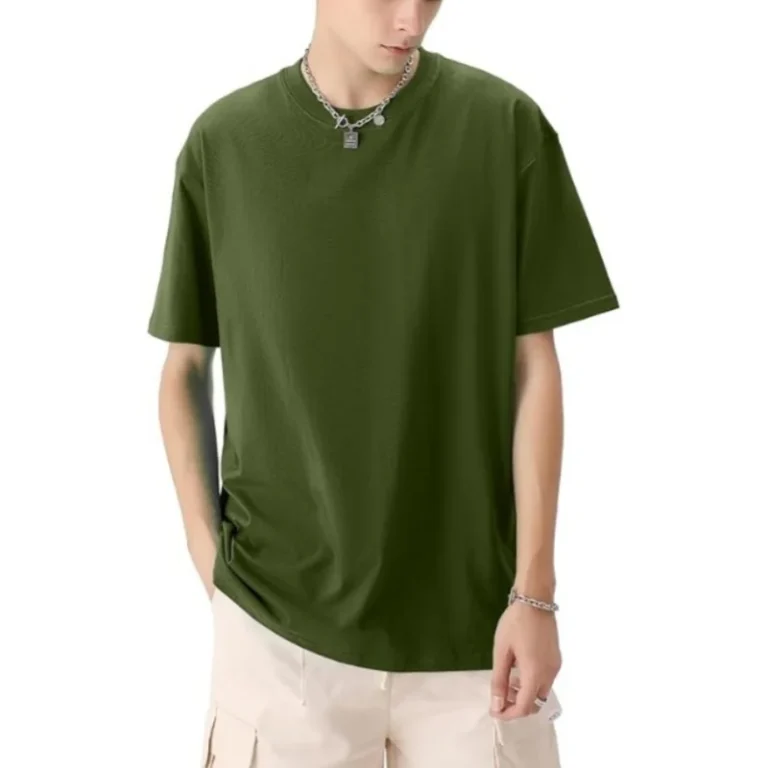 Mens-Cotton-T-Shirt-Unisex-Short-Sleeves-Neck-Loose-Basic-Top-Customizable-Print-Solid-Color-Sports-100-Cotton-Garment-Dyed