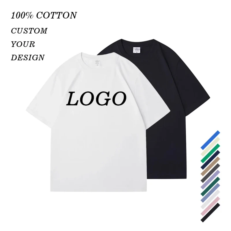 Mens-Cotton-T-Shirts-Custom-Logo-Oversized-Short-Sleeve-Drop-Shoulder-Round-Neck-Soft-Sport-Fashion-Plain-Tshirts-for-Printing