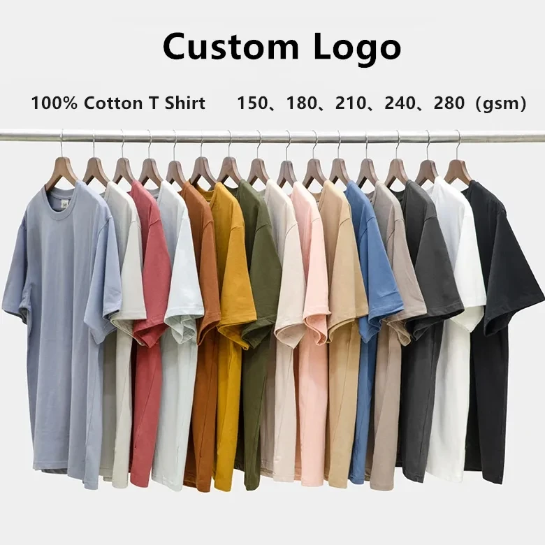 Mens-Cotton-T-shirt-100-Cotton-250gsm-Custom-Unisex-Oversized-Tee-Hip-Hop-Heavyweight-T-Shirt-for-Men