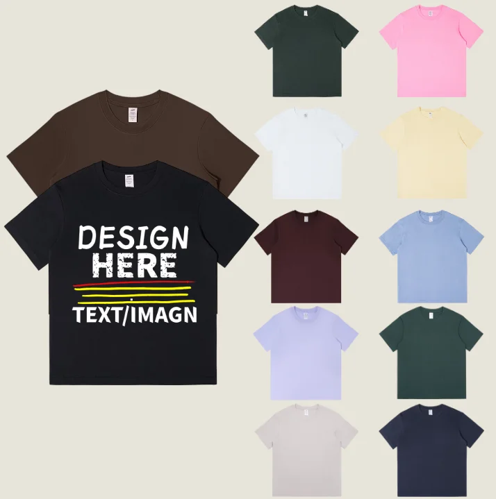 Mens-Crew-Neck-T-Shirt-Premium-Custom-Short-Sleeve-Knit-Unisex-Design-Breathable-Sporty-Casual-Regular-Fit