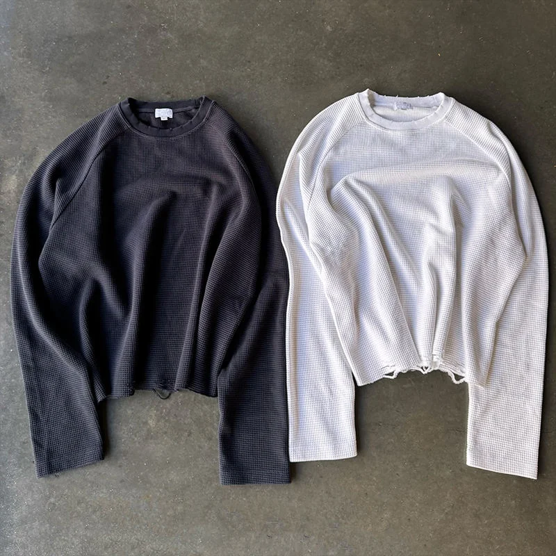 Mens-Custom-Logo-Plain-Long-Sleeve-Plain-Printed-Sweatshirt-Warm-Heavyweight-300-Grams-Streetwear-Distressed-T-shirt