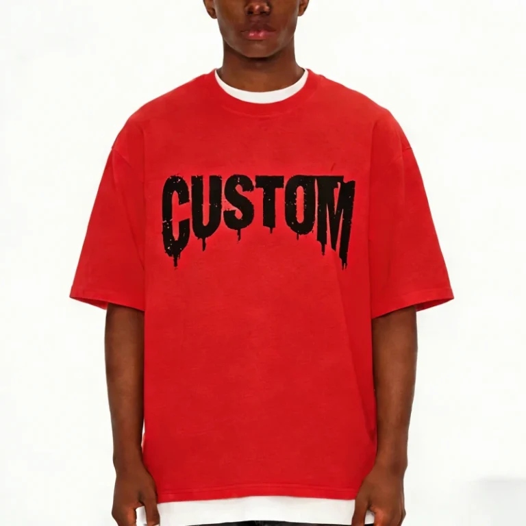 Mens-Custom-Printed-Oversized-Rib-Crew-Branded-Tshirt-Fashion-Heavyweight-Long-100-Cotton-Streetwear-Tshirts