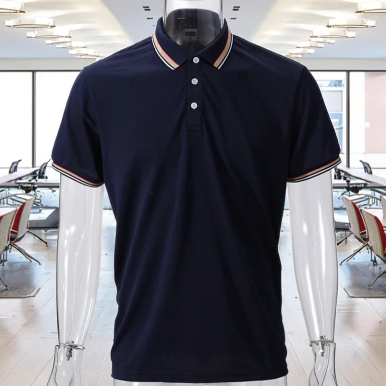 Mens-Custom-Summer-Polo-T-Shirt-High-Knit-Silk-Fabric-Solid-3D-Print-Business-Casual-Style-Lapel-Design-Buttoned-Golf-Shirt