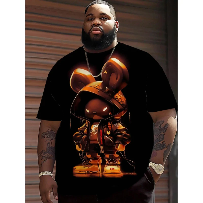 Mens-Fashion-Plus-Size-T-Shirts-Cool-Graphic-Prints-Smart-Casual-ODM-Design-for-Summer-Casual-Shirts