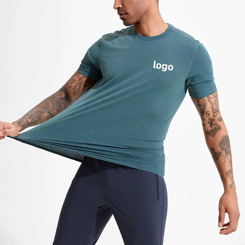 Mens-Gym-T-Shirts-Quick-Dry-Slim-Fit-Sporty-Style-Summer-Print-Trends-Solid-Pattern-Top-Short-Sleeves-for-Street-Sports-Knitted