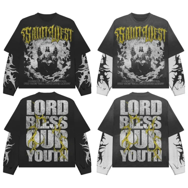 Mens-Heavyweight-Streetwear-Double-Layer-Vintage-Washed-Jersey-T-Shirt-Boxy-Oversized-with-Distressed-Finish-Plus-Size