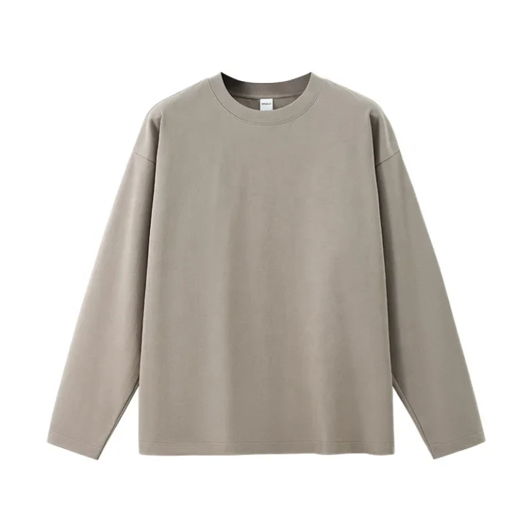 Mens-Long-Sleeve-Tops-Oversize-Quick-Dry-Crew-Neck-T-shirt-Antibacterial-Leisure-Wear