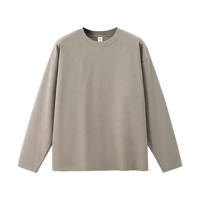 Mens-Long-Sleeve-Tops-Oversize-Quick-Dry-Crew-Neck-T-shirt-Antibacterial-Leisure-Wear